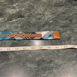 Talbots | Accessories | Talbots Blue Plaid Belt Size Medium  display picture 2